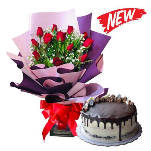 Send Red Roses with Max's Triple Treat Cake to Manila Philippines