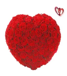 48 Red Roses heart shape Arrangement