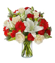 Carnations,Roses,Lilies & Gerbera