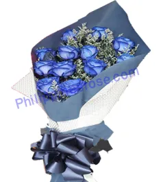 Send 12 Blue Roses Bouquet  to Philippines