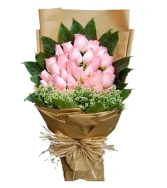 36 Pink Roses Bouquet