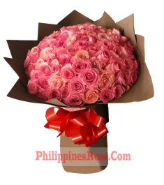 buy 100 pink roses bouquet philippines