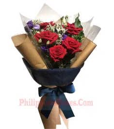 buy 6 red roses bouquet in philippines