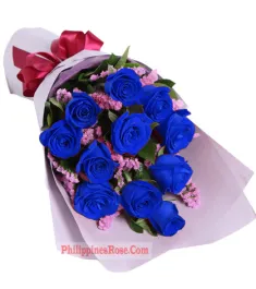 12 blue roses bouquet in philippines