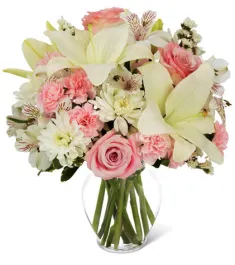 pink roses carnations vase to philippines