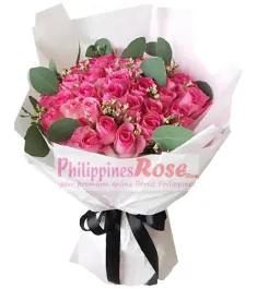 36 Pink Roses in Bouquet