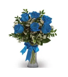 12 Blue Ecuadorian Roses to Philippines