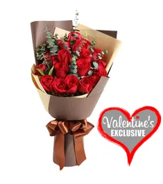 24pcs Red Roses In Bouquet #2