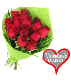 Twelve Red Roses In Bouquet #2