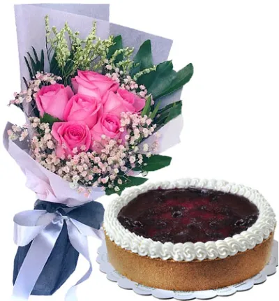 send roses bouquet with cheesecake philippines