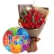 red rose bouquet with balloon to philippines