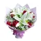 12 Red Roses with 2 White lilies